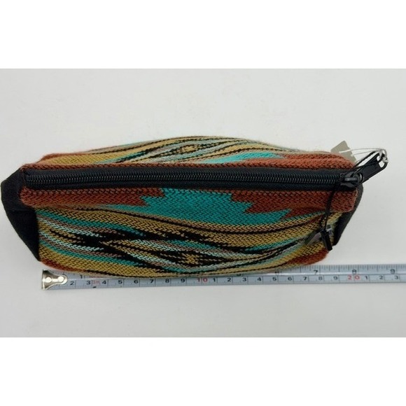 Southwestern Aztec Print Zipper Pouch Lot of 3 Cosmetic Bag Travel Organizer - Picture 4 of 6
